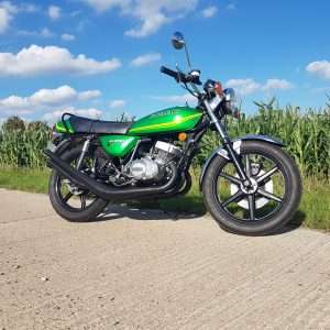 Alternative view of Kawasaki KH250 Freshly finished “project” of ours. Very nice! 1978